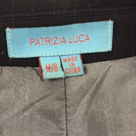 Pinstripe blue suit - skirt and jacket - Picture 4 of 5